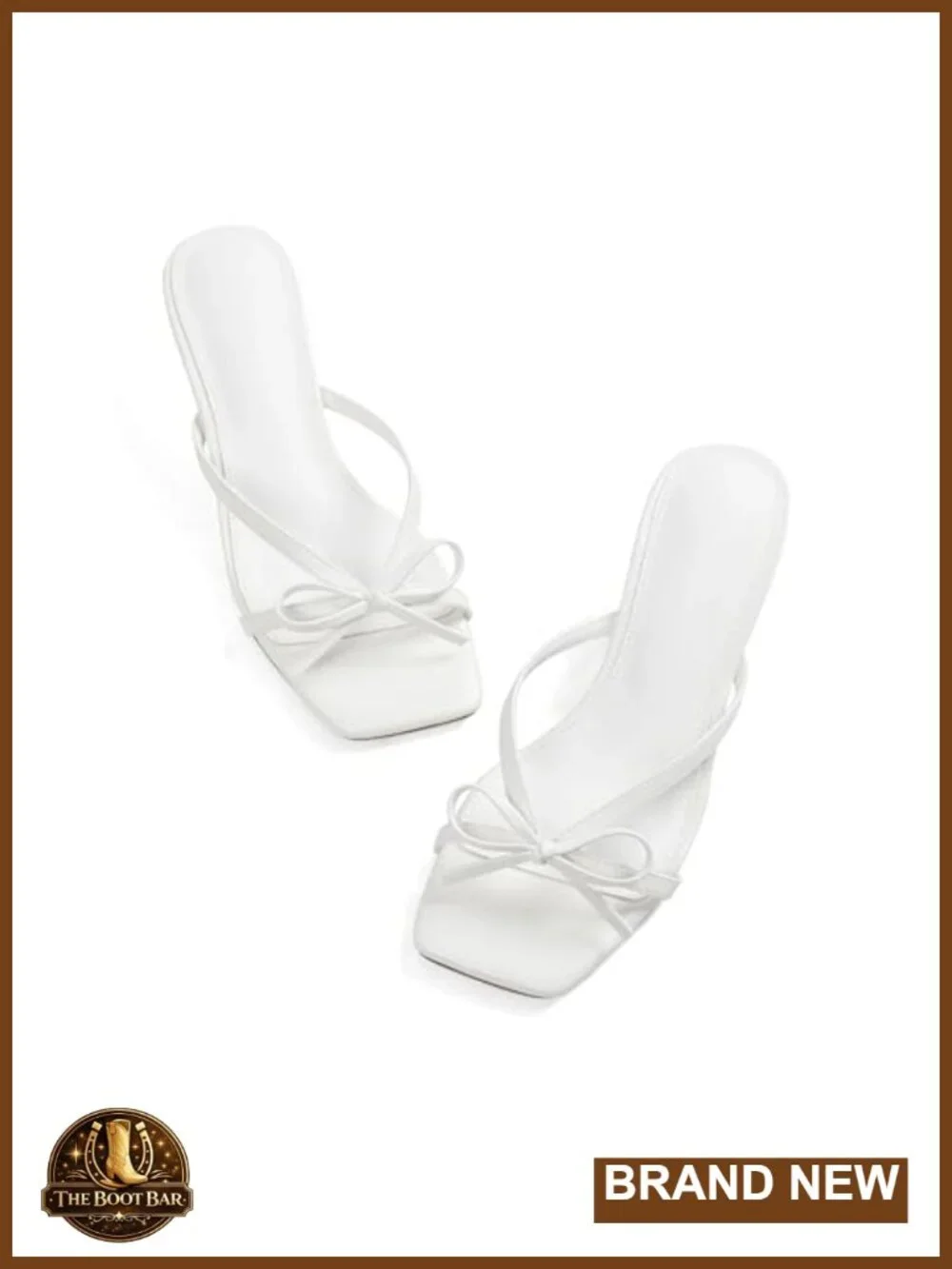 Open Toe Kitten Heel Slip On Mule Sandals with Bow